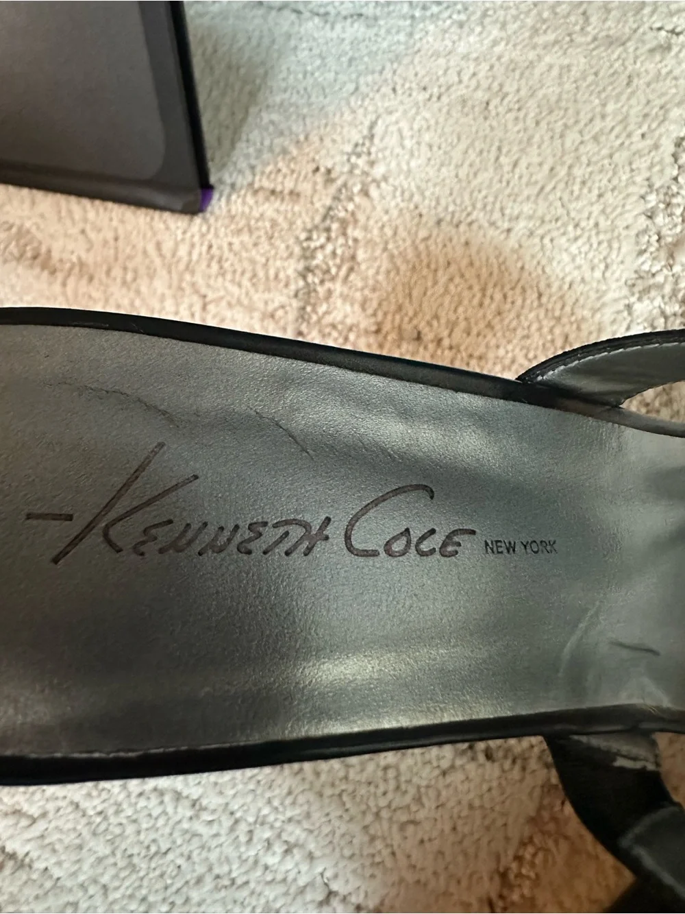 NIB Kenneth Cole Black Leather Strappy High-Heel - Women